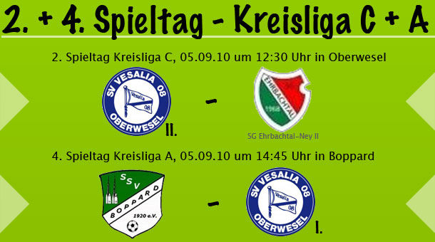 Spieltag 2 & 4 in der Kreisliga