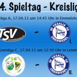 22. & 14. Spieltag in der Kreisliga A & C