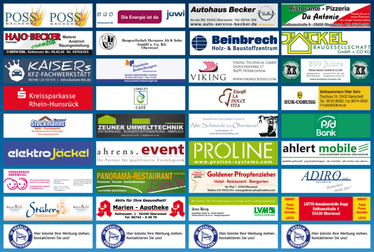 Sponsoren SV Vesalia 08 Oberwesel e.V. Der Sportverein in Oberwesel