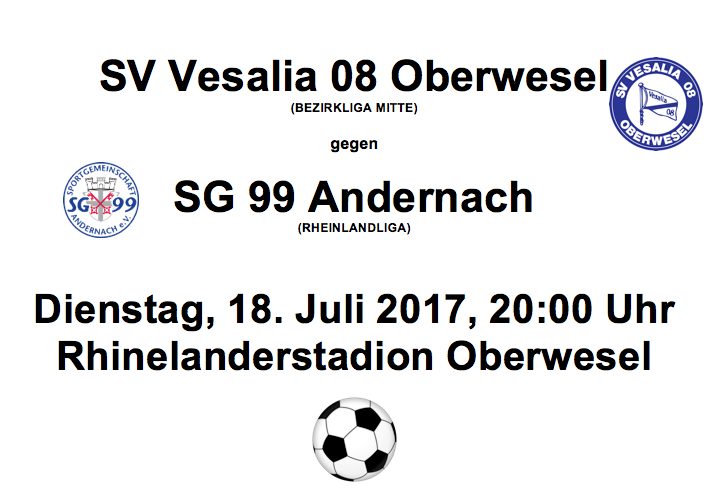 Testspiel gegen SG 99 Andernach