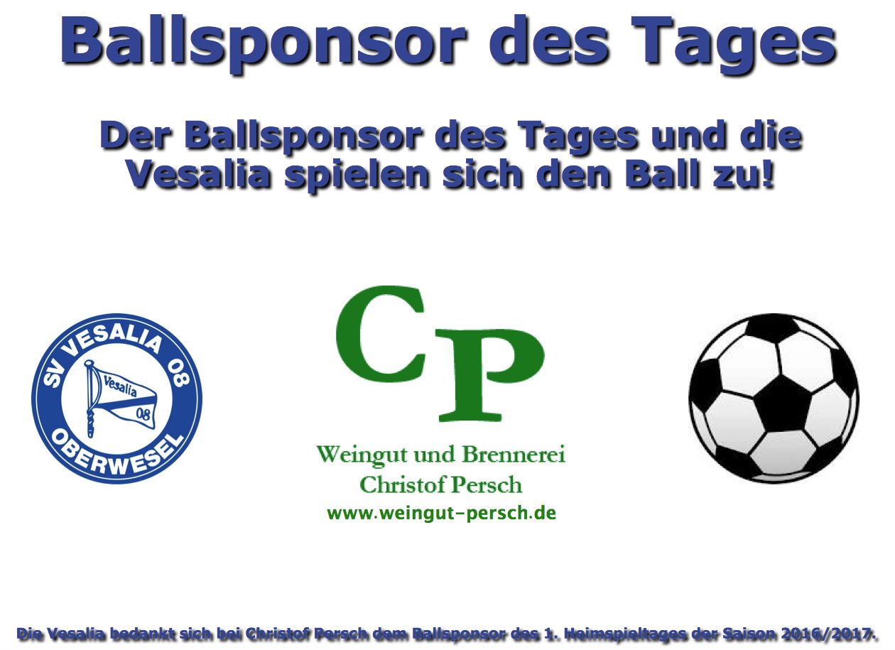 Vesalia präsentiert den Ballsponsor des Spieltages