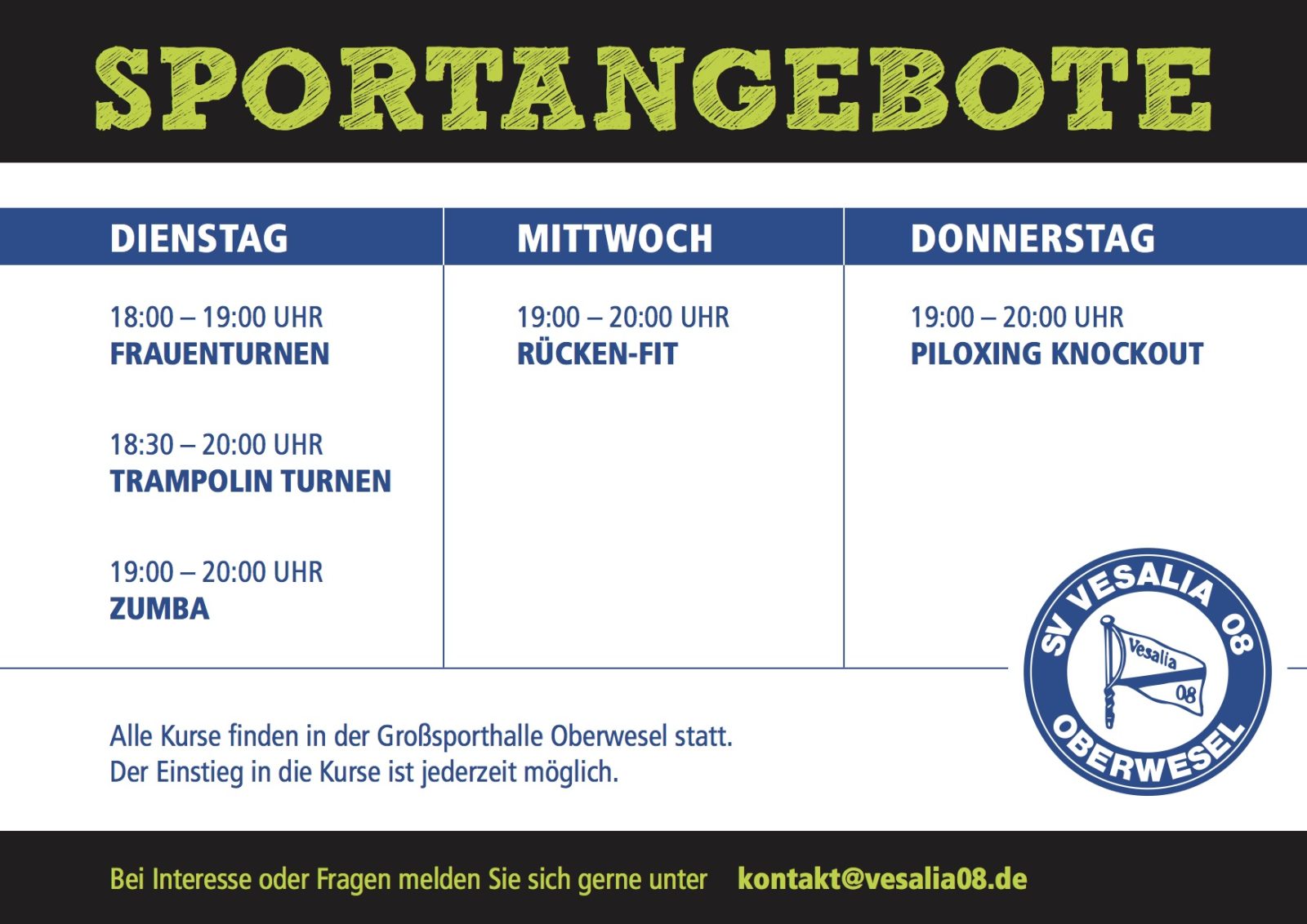 Sportangebot 2016
